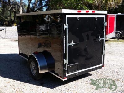 Quality Cargo 5x10 SA Trailer - Black, Ramp, Side Door - Image 7