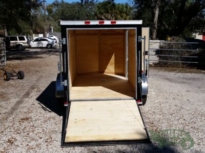 Quality Cargo 5x10 SA Trailer - Black, Ramp, Side Door - Image 8