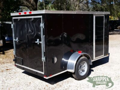 Quality Cargo 5x10 SA Trailer - Black, Ramp, Side Door - Image 11
