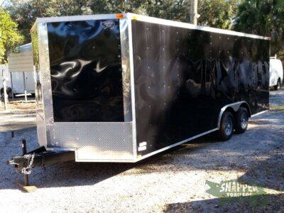 Quality Cargo 8.5x20 TA Trailer - Black, Ramp, Side Door, and D-Rings - Image 3