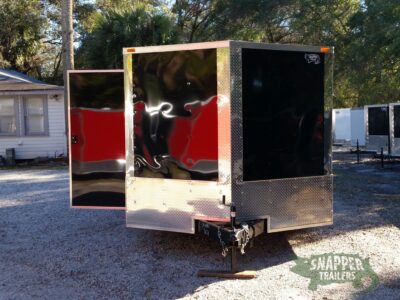 Quality Cargo 8.5x20 TA Trailer - Black, Ramp, Side Door, and D-Rings - Image 13