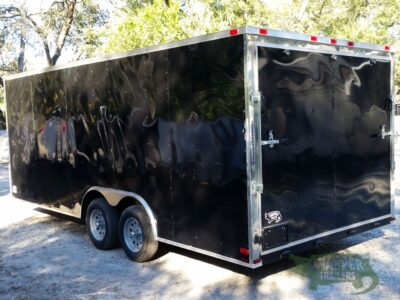 Quality Cargo 8.5x20 TA Trailer - Black, Ramp, Side Door, and D-Rings - Image 5