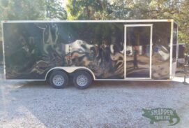 Quality Cargo 8.5x20 TA Trailer - Black, Ramp, Side Door, and D-Rings