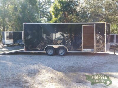 Quality Cargo 8.5x20 TA Trailer - Black, Ramp, Side Door, and D-Rings - Image 10