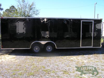 Quality Cargo 8.5x24 TA Trailer - Black, Ramp, Side Door, D-Rings, and 5K Axles