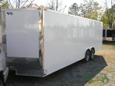 Quality Cargo 8.5x24 TA Trailer - White, Ramp, Side Door, D-Rings, 5K Axles, and Radials - Image 2