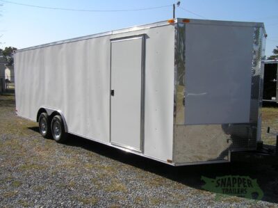 Quality Cargo 8.5x24 TA Trailer - White, Ramp, Side Door, D-Rings, 5K Axles, and Radials - Image 11