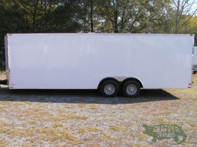 Quality Cargo 8.5x24 TA Trailer - White, Ramp, Side Door, D-Rings, 5K Axles, and Radials - Image 3