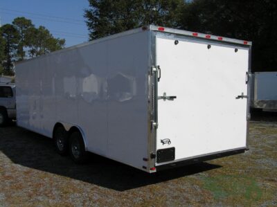 Quality Cargo 8.5x24 TA Trailer - White, Ramp, Side Door, D-Rings, 5K Axles, and Radials - Image 5