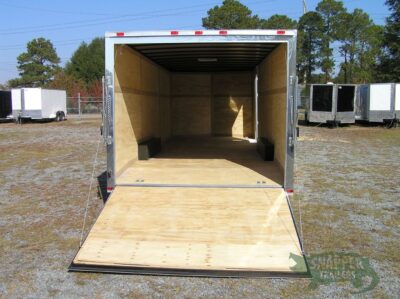 Quality Cargo 8.5x24 TA Trailer - White, Ramp, Side Door, D-Rings, 5K Axles, and Radials - Image 6