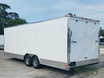 Quality Cargo 8.5x24 TA Trailer - White, Ramp, Side Door, D-Rings, 5K Axles, Extra Height - Image 5