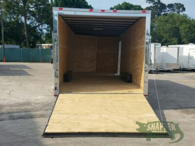 Quality Cargo 8.5x24 TA Trailer - White, Ramp, Side Door, D-Rings, 5K Axles, Extra Height - Image 6