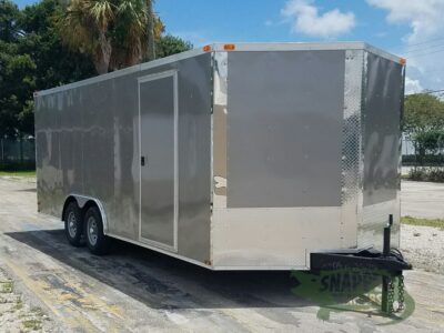 Quality Cargo 8.5x20 TA Trailer - Pewter, Ramp, Side Door, D-Rings, 5K Axles, Radials, Side Ramp - Image 16