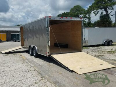 Quality Cargo 8.5x20 TA Trailer - Pewter, Ramp, Side Door, D-Rings, 5K Axles, Radials, Side Ramp - Image 6