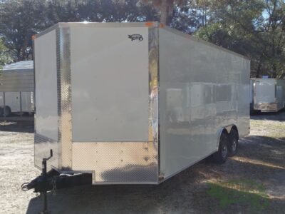 Quality Cargo 8.5x20 TA Trailer - White, Ramp, Side Door, D-Rings, 5K Axles, Radials, Extra Height - Image 3