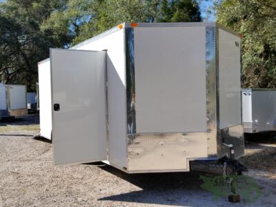 Quality Cargo 8.5x20 TA Trailer - White, Ramp, Side Door, D-Rings, 5K Axles, Radials, Extra Height - Image 10