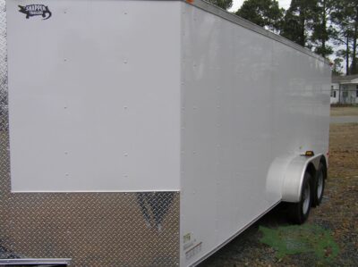 South Georgia Cargo 7x18 TA Trailer - White, Ramp, Side Door - Image 2