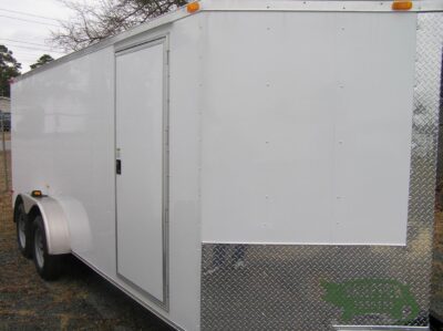 South Georgia Cargo 7x18 TA Trailer - White, Ramp, Side Door - Image 12