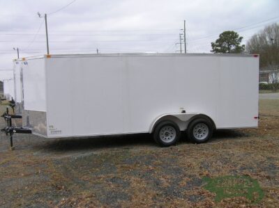 South Georgia Cargo 7x18 TA Trailer - White, Ramp, Side Door - Image 3