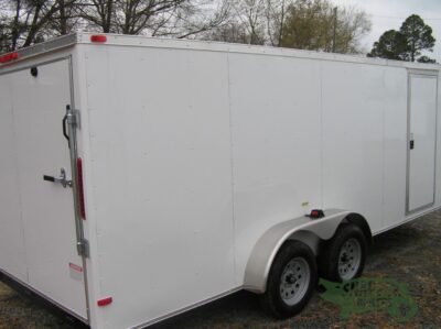 South Georgia Cargo 7x18 TA Trailer - White, Ramp, Side Door - Image 9