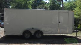 South Georgia Cargo 7x18 TA Trailer - White, Ramp, Side Door