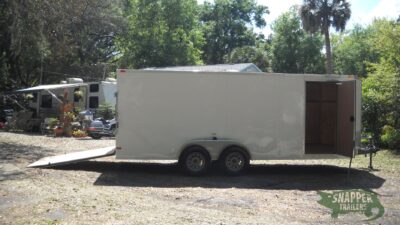 South Georgia Cargo 7x18 TA Trailer - White, Ramp, Side Door - Image 10