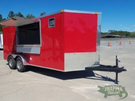 South Georgia Cargo 7x16 TA Trailer - Red, Concession, Electrical, Finished Interior, Options