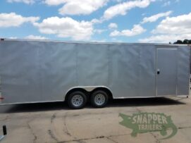 South Georgia Cargo 8.5x20 TA Trailer - Silver Frost, flat Front, Electric, Escape Door