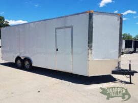 South Georgia Cargo 8.5x24 TA Trailer - White, Ramp, Side Door, Extra Height