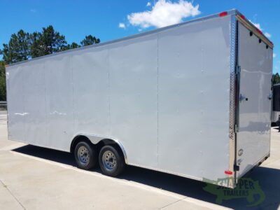 South Georgia Cargo 8.5x24 TA Trailer - White, Ramp, Side Door, Extra Height - Image 4
