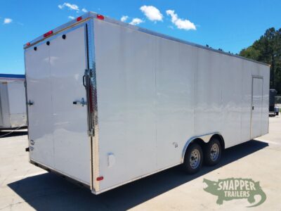 South Georgia Cargo 8.5x24 TA Trailer - White, Ramp, Side Door, Extra Height - Image 2