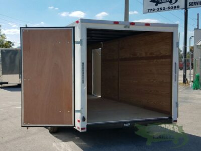 Quality Cargo 7x16 TA Trailer - White, Barn Doors, Side Door, Extra Height - Image 4