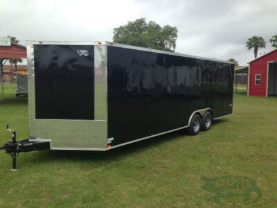 Freedom Trailers 8.5x26 TA Trailer - Black, Ramp, Side Door, 5K Axles, D-Rings - Image 2