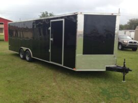 Freedom Trailers 8.5x24 TA Trailer - Black, Ramp, Side Door, D-Rings