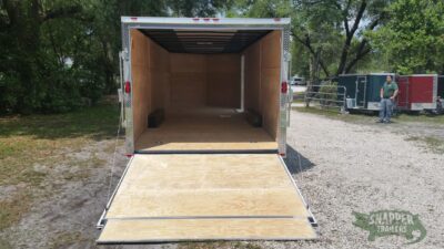 Freedom Trailers 8.5x24 TA Trailer - White, Ramp, Side Door, 5K Axles, D-Rings - Image 5