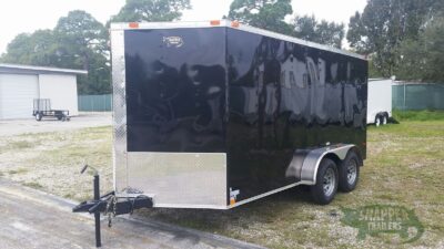 Freedom Trailers 7x14 TA Trailer - Black, Ramp, Side Door, Extra Height - Image 2