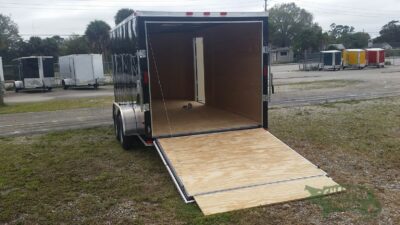 Freedom Trailers 7x14 TA Trailer - Black, Ramp, Side Door, Extra Height - Image 4