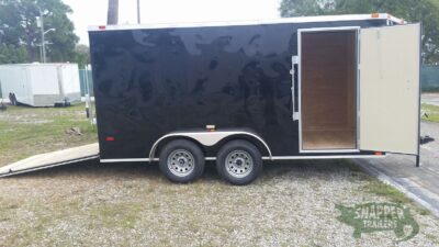 Freedom Trailers 7x14 TA Trailer - Black, Ramp, Side Door, Extra Height - Image 10