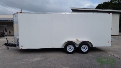 Freedom Trailers 7x18 TA Trailer - White, Ramp, Side Door, Extra Height - Image 3