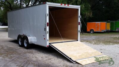 Freedom Trailers 7x20 TA Trailer - White, Ramp, Side Door, Extra Height - Image 4