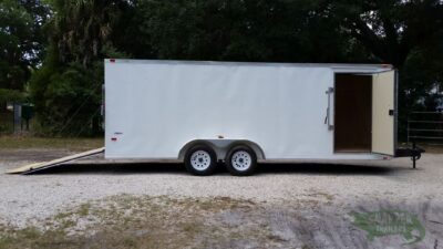 Freedom Trailers 7x20 TA Trailer - White, Ramp, Side Door, Extra Height - Image 10