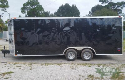 Freedom Trailers 8.5x20 TA Trailer - Black, Double Barn Doors, Side Door, D-Rings - Image 3
