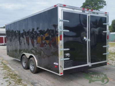 Freedom Trailers 8.5x20 TA Trailer - Black, Double Barn Doors, Side Door, D-Rings - Image 5