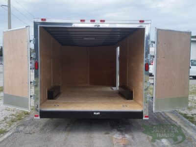 Freedom Trailers 8.5x20 TA Trailer - Black, Double Barn Doors, Side Door, D-Rings - Image 6