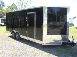 Freedom Trailers 8.5x20 TA Trailer - Black, Ramp, Side Door, 5K Axles, D-Rings, Extra Height