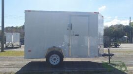 Freedom Trailers 6x10 SA Trailer - White, Ramp, Side Door, Extra Height