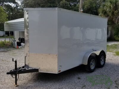 Quality Cargo 6x12 TA Trailer - White, Double Doors, Side Door, Extra Height - Image 3