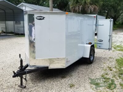 South Georgia Cargo 5x10 SA Trailer - White, Double Doors, No Side Door - Image 2