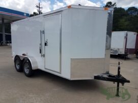 South Georgia Cargo 6x14 TA Trailer - White, Double Doors, Side Door