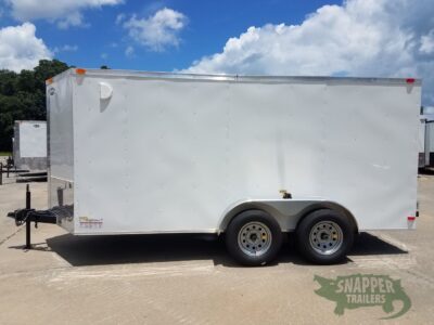 South Georgia Cargo 6x14 TA Trailer - White, Double Doors, Side Door - Image 3